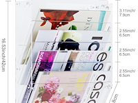 Solinxe hangende documentenhouder acryl 5 vakken - afbeelding 1 van  4