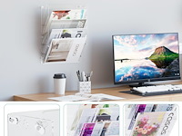 Solinxe hangende documentenhouder acryl 5 vakken - afbeelding 3 van  4