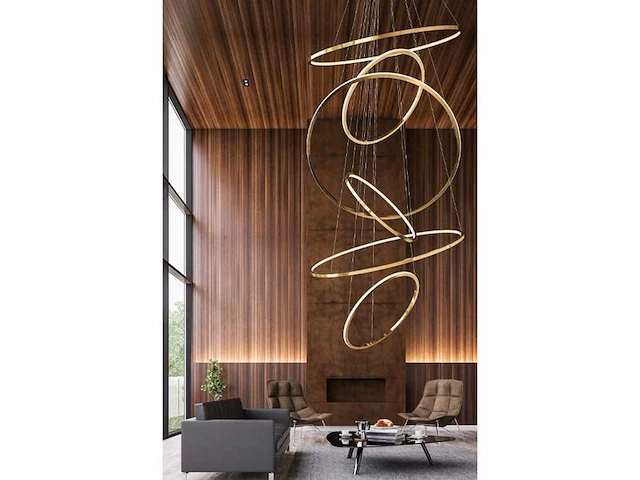 Solo aurora 512 design hanglampen goud glans - afbeelding 6 van  13