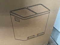 Songmics mulleimer ltb60nl dubbele vuilnisbak/trash can - afbeelding 2 van  2