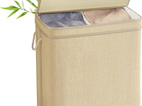 Songmics wasmand met 2 compartimenten - afbeelding 1 van  2