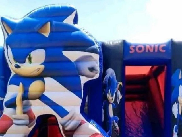 Sonic springkasteel buitenspeelgoed, anderen - afbeelding 6 van  6