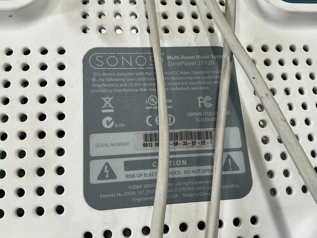 Sonos multiroom music system zp120 overige audio-apparatuur - afbeelding 2 van  3