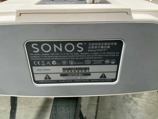 Sonos play 5 homespeaker - afbeelding 2 van  2