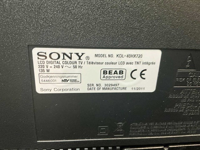 Sony - kdl-40hx720 - televisie - afbeelding 3 van  6