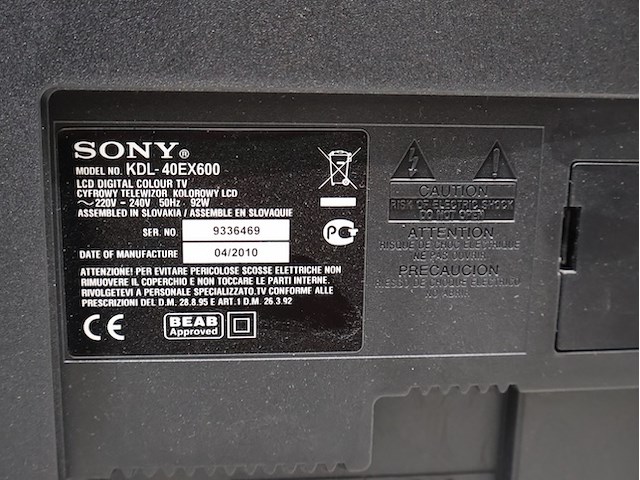 Sony bravia 40 inch tv - afbeelding 4 van  5