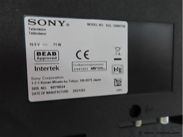 Sony kdl-32wd759 - afbeelding 3 van  3