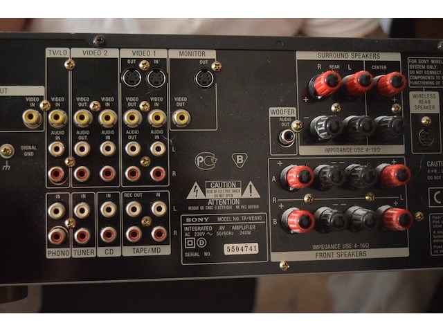 Sony versterker ta-ve610+ 2 luidsprekers - afbeelding 4 van  9