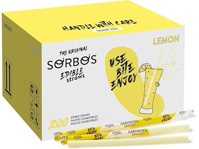 Sorbos eetbare rietjes (200 stuks) - afbeelding 1 van  3