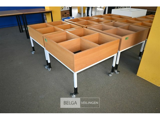 Sorteerbak bibliotheek op wielen - afbeelding 1 van  4