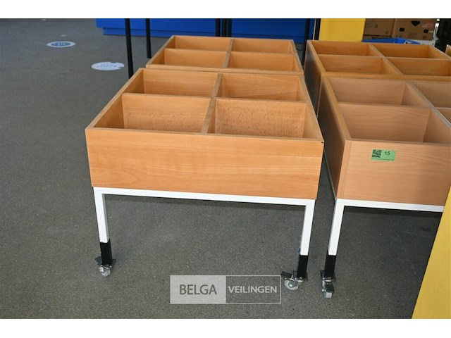 Sorteerbak bibliotheek op wielen - afbeelding 2 van  4