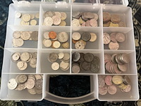 Sorteerkoffer met diverse munten - afbeelding 1 van  3