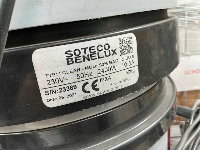Soteco s2m bag industriële stofzuiger - afbeelding 5 van  6