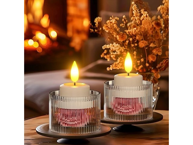 Soulbay oplaadbare theelichtjes, 12 stuks - afbeelding 3 van  4