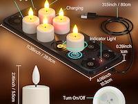 Soulbay oplaadbare theelichtjes, 12 stuks - afbeelding 4 van  4