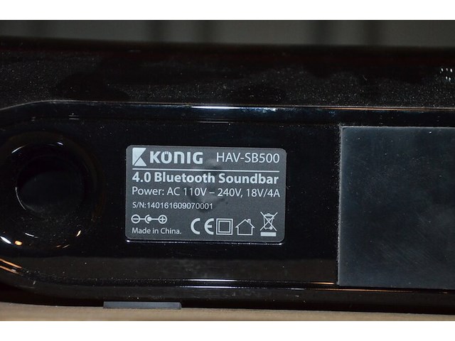 Soundbar konig hav-sb500 met muurbeugel en afstandsbediening - afbeelding 5 van  7