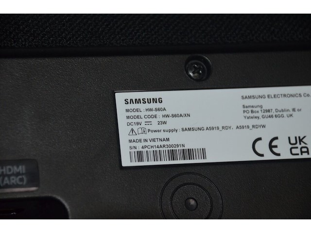 Soundbar samsung hw-s60a (b428) - afbeelding 6 van  8