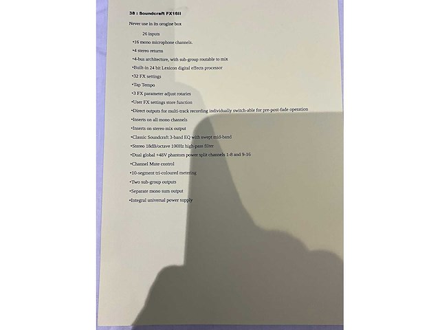 Soundcraft fx16 ii analoge mengtafel - afbeelding 3 van  4