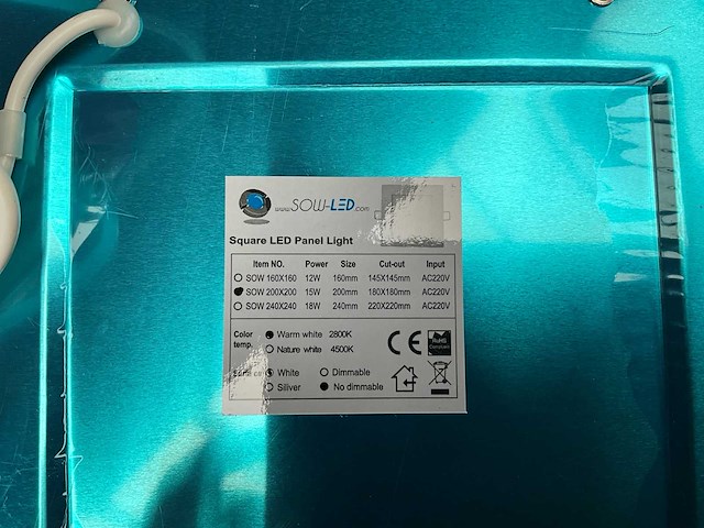 Sowled 200mm 15w 2800k smd lichtbron (72x) - afbeelding 5 van  9