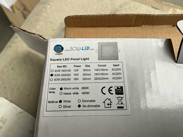 Sowled 200mm 15w 2800k smd lichtbron (72x) - afbeelding 6 van  9