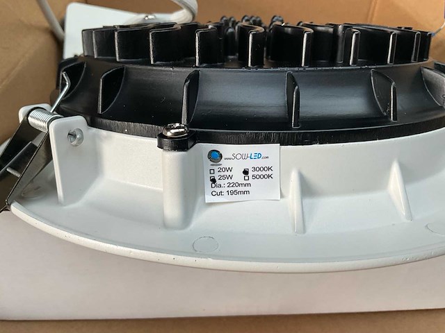 Sowled 220mm 25w 3000k cob-lichtbron (40x) - afbeelding 8 van  11