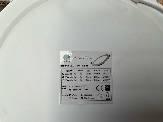Sowled 240mm 18w 4500k smd-lichtbron (77x) - afbeelding 3 van  5