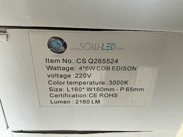 Sowled 4x6w 3000k cob lichtbron (43x) - afbeelding 2 van  10
