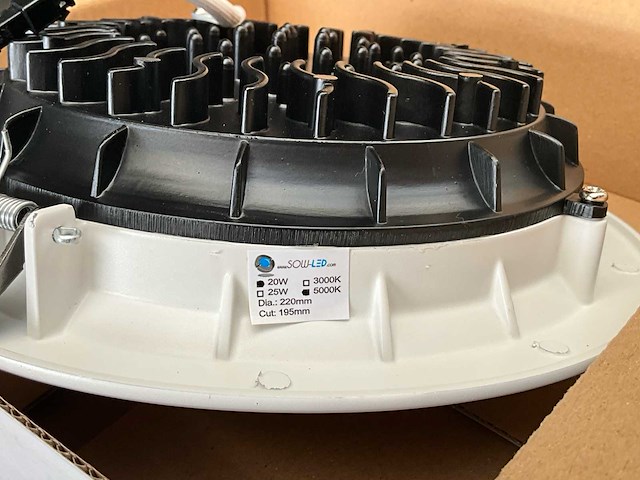 Sowled cob 220 mm 20w 5000k lichtbron (77x) - afbeelding 5 van  8