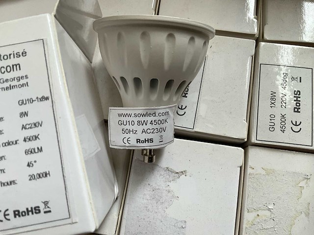 Sowled gu10 8w. 4500k lichtbron (180x) - afbeelding 2 van  4