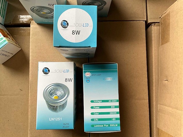 Sowled gu10 8w lichtbron (367x) - afbeelding 1 van  5