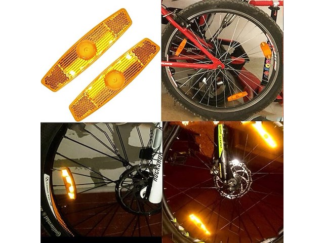 Spaakreflectoren voor fiets 8 stuks - afbeelding 4 van  4