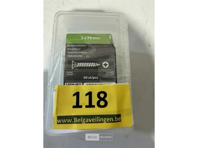 Spaanplaatschroef 5x70 100st - afbeelding 1 van  3