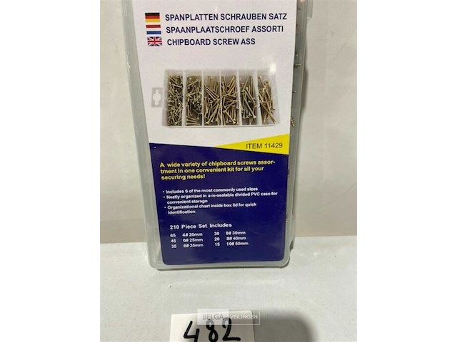 Spaanplaatschroeven assorti 210 dlg - afbeelding 1 van  3