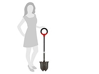 Spade en wortelzaag, o-handvat, ronde kop, lengte ca. 111 cm - afbeelding 5 van  5