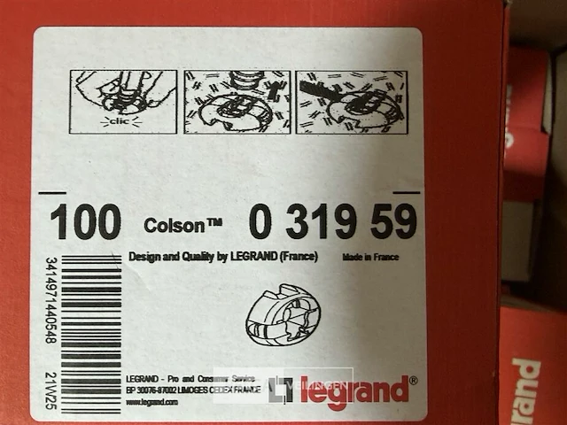 Spanband steunstukken legrand colson (100 st/doos-18 dozen) - afbeelding 2 van  2