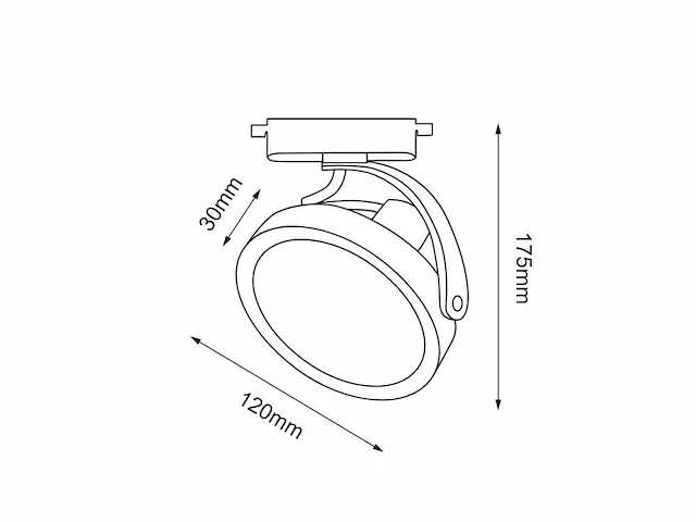 Spanningsrail 300 cm inclusief 8 railarmaturen es111 zwart - afbeelding 8 van  9