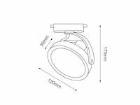 Spanningsrail 300 cm inclusief 8 railarmaturen es111 zwart - afbeelding 8 van  9