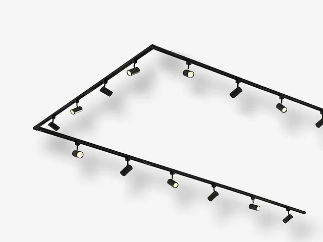Spanningsrail 800 cm inclusief 24 railspots mr4 zwart - afbeelding 1 van  9