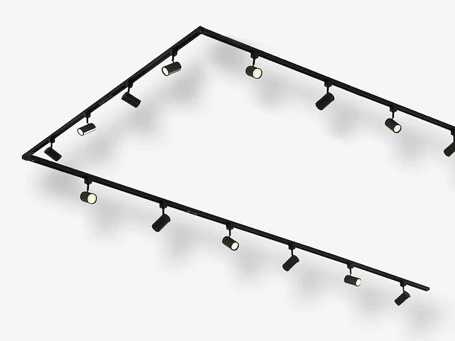 Spanningsrail 800 cm inclusief 24 railspots mr4 zwart - afbeelding 1 van  8