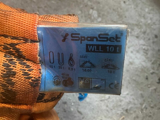 Spanset wll 10t hijslint (4x) - afbeelding 2 van  2