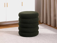Sparrengroene terry stof pouf - afbeelding 1 van  6