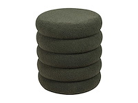 Sparrengroene terry stof pouf - afbeelding 2 van  6