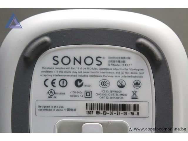 Speaker, sonos, play:1, werking niet gekend - afbeelding 3 van  3