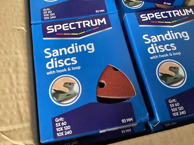 Spectrum schuurschijf 93x93 mm, assorti 25 stuks (20x) - afbeelding 2 van  5