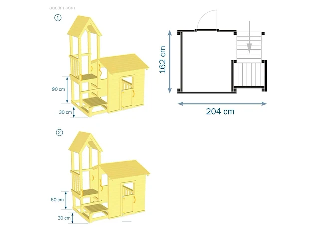 Speeltoestel lookout deluxe speelhuisje met toren... - afbeelding 3 van  8