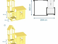 Speeltoestel lookout deluxe speelhuisje met toren... - afbeelding 3 van  8
