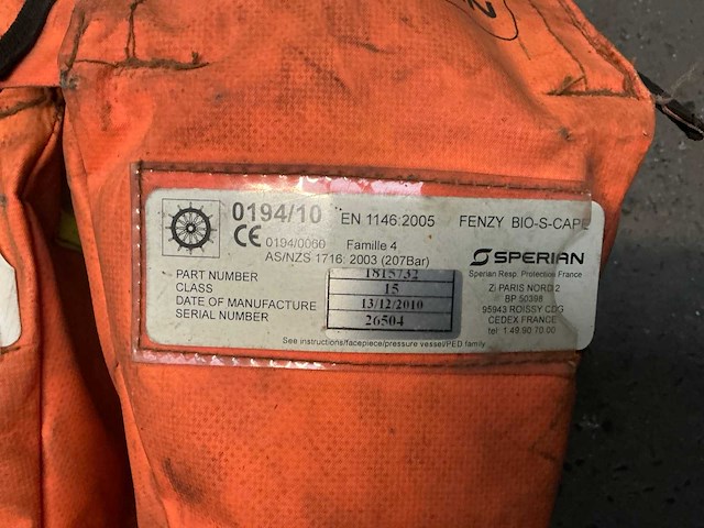 Sperian fenzy bio-s-cape ontsnappings ademhalingskit (2x) - afbeelding 3 van  6