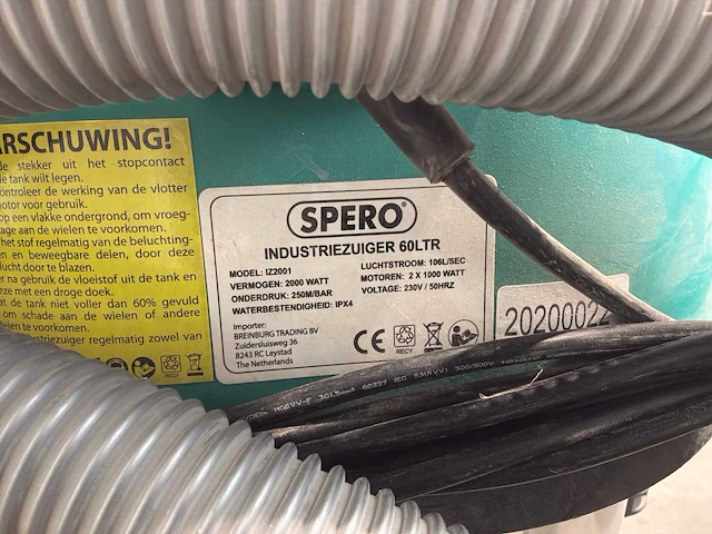 Spero industriële stofzuiger - afbeelding 3 van  4