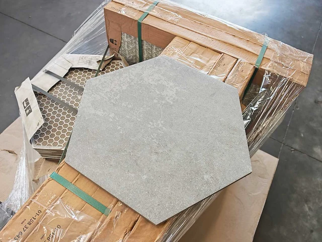 Sphinx concrete grey hexagon mat vloertegel 34,5x40 cm 4,68 m² - afbeelding 2 van  6