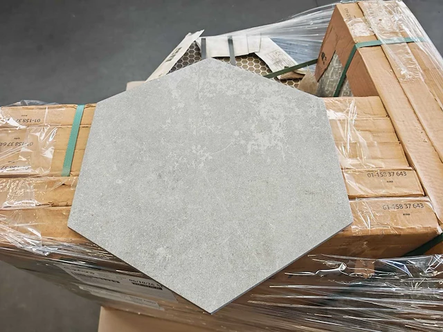 Sphinx concrete grey hexagon mat vloertegel 34,5x40 cm 4,68 m² - afbeelding 4 van  6